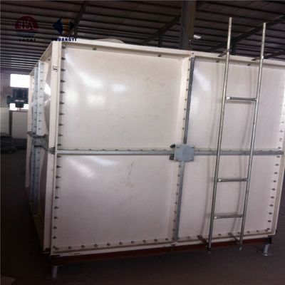 Food Resins Manufacture 3 Layers Rectangular FRP Water Tank for 70 Degrees Temperature