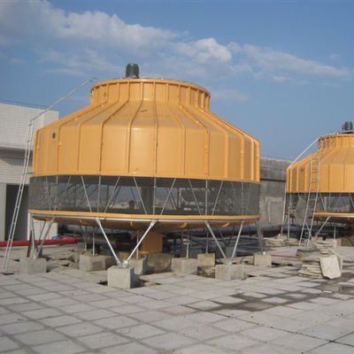 FRP Anti-corrosion Counter Flow Water Cooling Tower for Round Shape Design 880 KG
