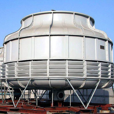FRP Anti-corrosion Counter Flow Water Cooling Tower for Round Shape Design 880 KG