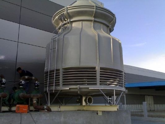 Hot Dip Galvanized Steel Support Frame 500T FRP Round Shape Cooling Tower