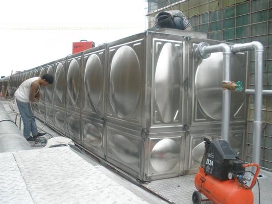 CE Certified Stainless Steel Water Tank 10000 Litres With Standard Panel Thickness