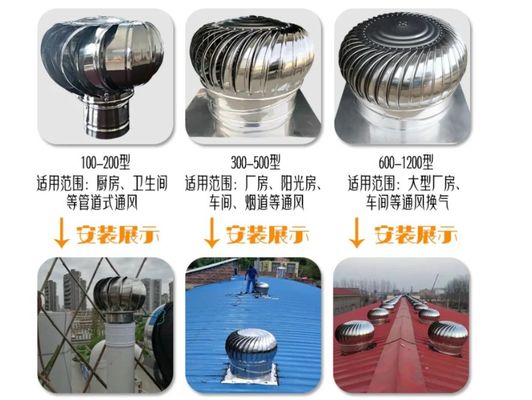 Stainless Steel 304 Roof Turbine Ventilator Roof Ball Fan Ventilator for Ventilation