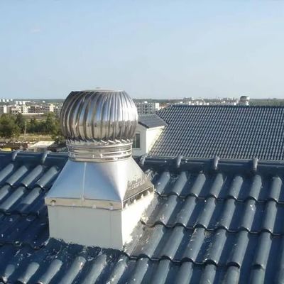 Silver Self Driven Roof Fan Stainless Steel Frp Plastic Roof Turbine Turbo Fan Made