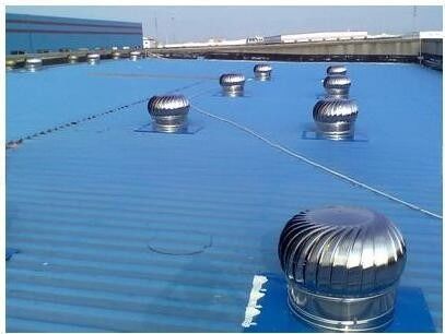 6 Inch Industrial Yellow FRP/GRP Wind Driven Turbine Flow Fan for Roof Ventilation